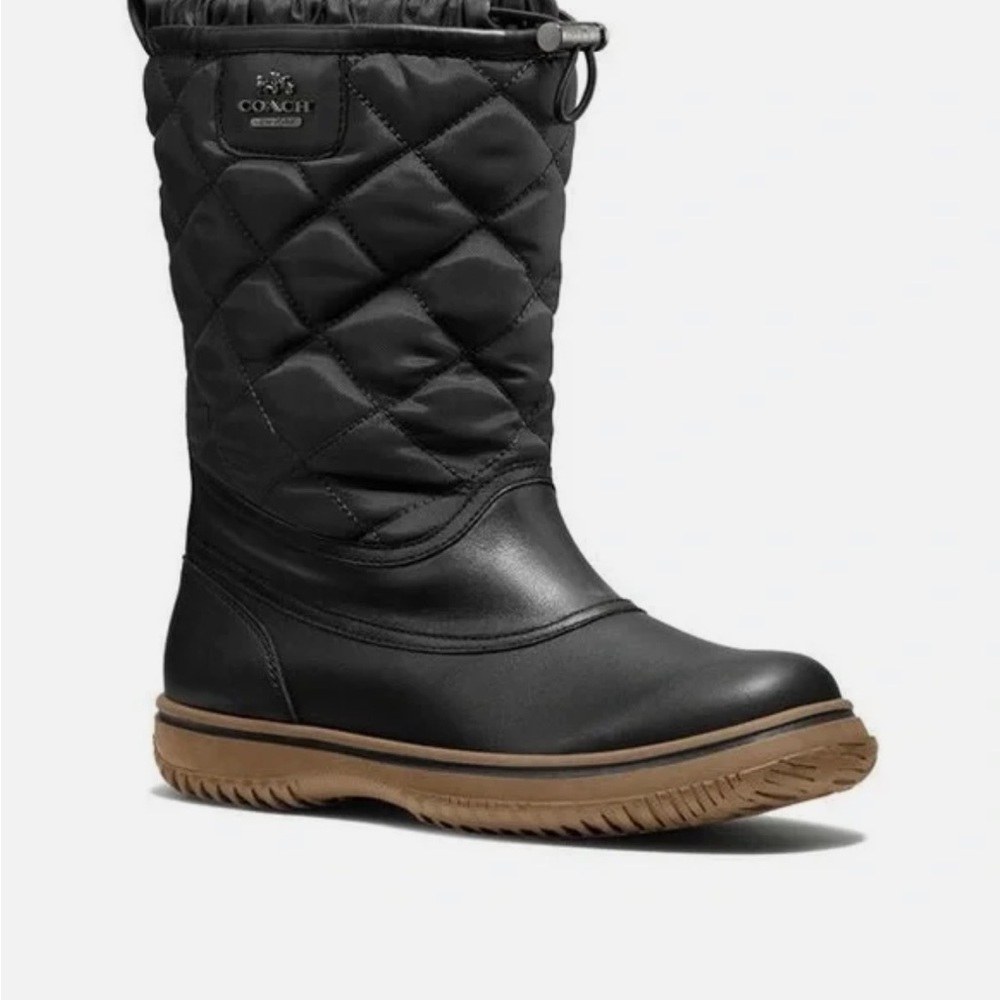 Coach New York Samara Aniline Black Winter Boots